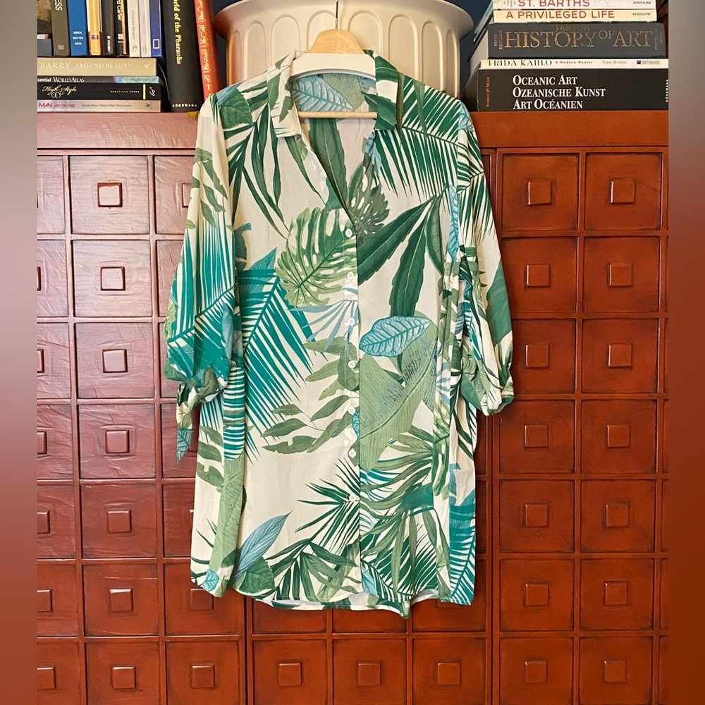 CupShe bathing suit cover up / sheer dress M